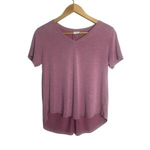 Mod Ref Mauve Hi Low V Neck Medium